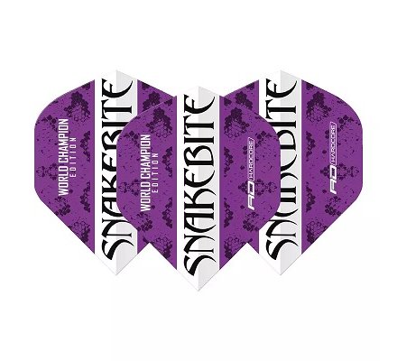 Lot de 3 ailettes Standard Peter Wright Snakebite world champion édition PW