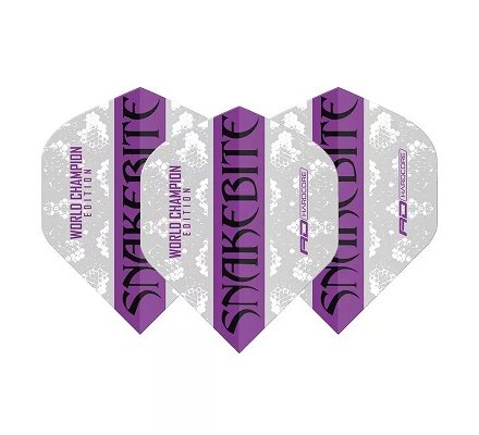 Lot de 3 ailettes Standard Peter Wright Snakebite world champion édition Grey