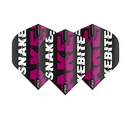 Lot de 3 ailettes Standard Peter Wright Snakebite Magenta