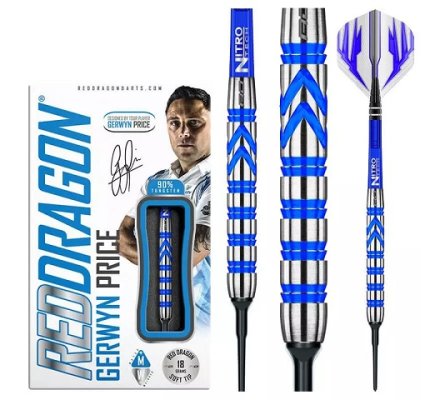 Jeu de fléchettes Nylon Gerwyn Price Iceman Bleu 20 gr RD922