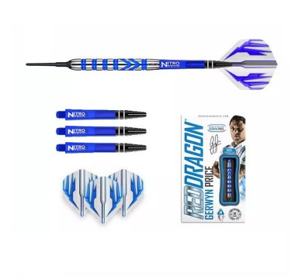 Jeu de fléchettes Nylon Gerwyn Price Iceman Bleu 20 gr RD922