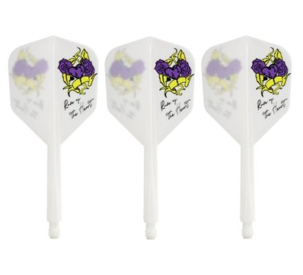 Condor AXE Dart Flights - Rose of the Heart - Standard - Courte - White