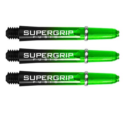  Lot de 3 tiges de fléchettes Supergrip Fusion Black/Verte Intermediare SP908
