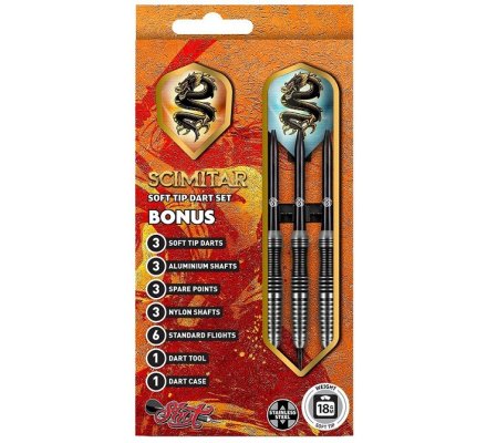 Flechettes Shot Value Range Scimitar Softtip Darts Set 18 gr