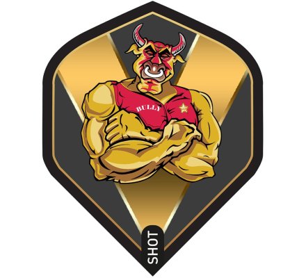 Lot de 3 ailettes standard Shot Branded Michael Smith Bully Boy Gold