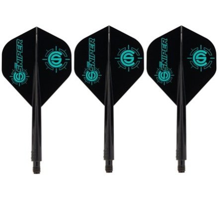 Condor AXE Dart Flights - Connor Scutt - Standard - Longue - The Sniper - Black