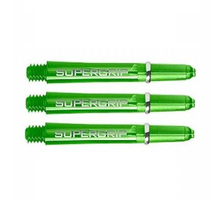  Lot de 3 tiges de fléchettes Supergrip Vert Courte SP0424