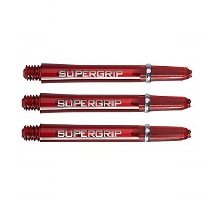 Lot de 3 tiges de fléchettes Supergrip Rouge Courte SP0440