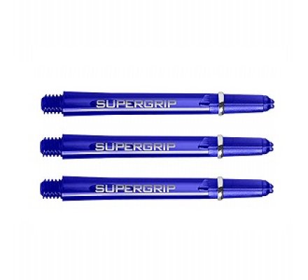 Lot de 3 tiges de fléchettes Supergrip Bleu Courte SP0443