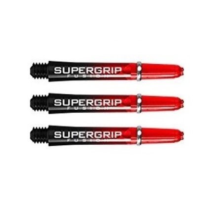 Lot de 3 tiges de fléchettes Supergrip Fusion Black/Rouge Intermediare SP905