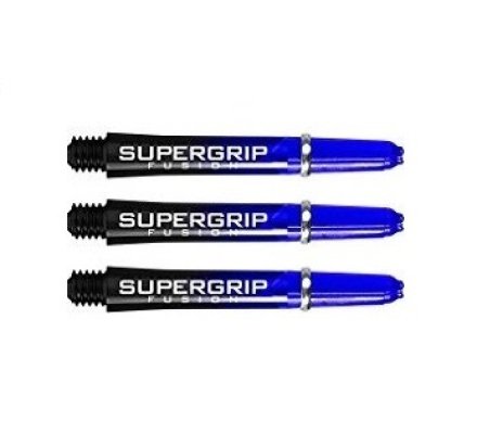 Lot de 3 tiges de fléchettes Supergrip Fusion Black/Bleu Courte SP914