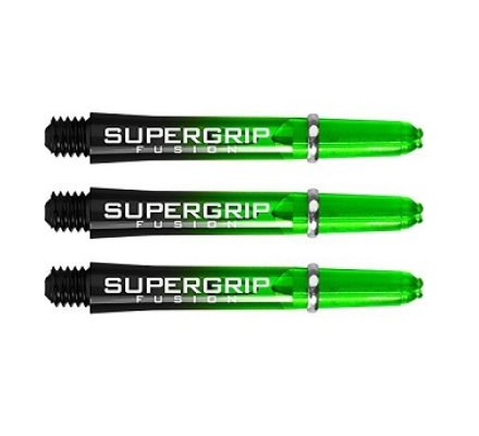 Lot de 3 tiges de fléchettes Supergrip Fusion Black/Verte Medium SP900