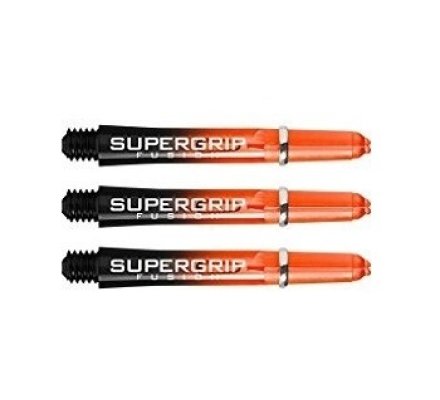 Lot de 3 tiges de fléchettes Supergrip Fusion Black/Orange Courte SP917