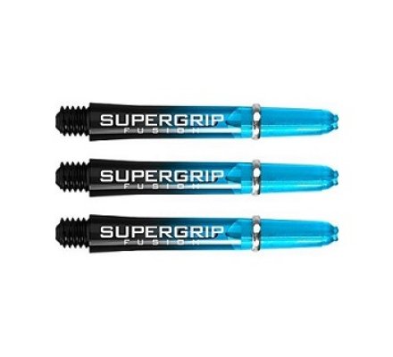 Lot de 3 tiges de fléchettes Supergrip Fusion Black/Aqua Intermediare SP910