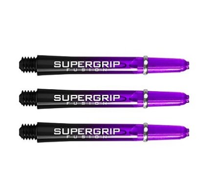 Lot de 3 tiges de fléchettes Supergrip Fusion Black/Violet Courte SP919