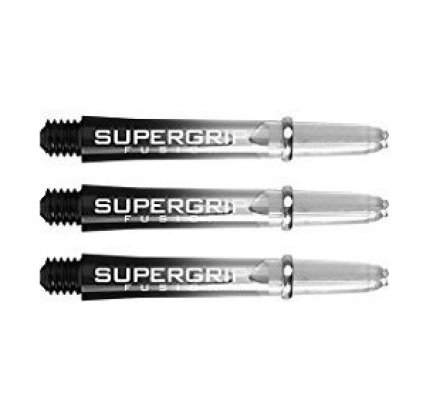 Lot de 3 tiges de fléchettes Supergrip Fusion Black/Clear Medium SP904
