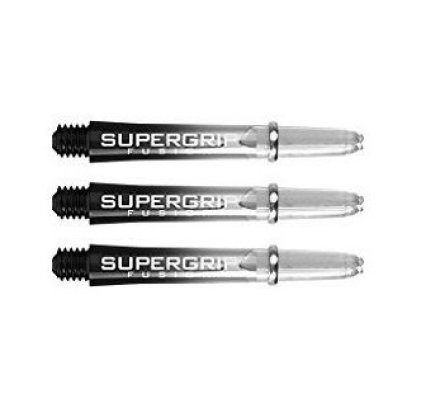 Lot de 3 tiges de fléchettes Supergrip Fusion Black/Clear Medium SP904