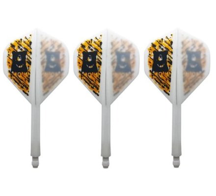 Condor AXE Dart Flights - Splash Bear - Standard - Longue - White