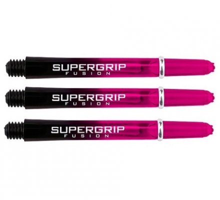 Lot de 3 tiges de flechettes Supergrip Fusion Black/Pink Medium SP928