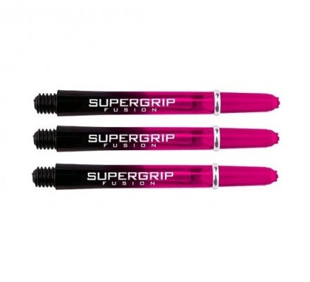 Lot de 3 tiges de fléchettes Supergrip Fusion Black/Pink Intermediare SP929