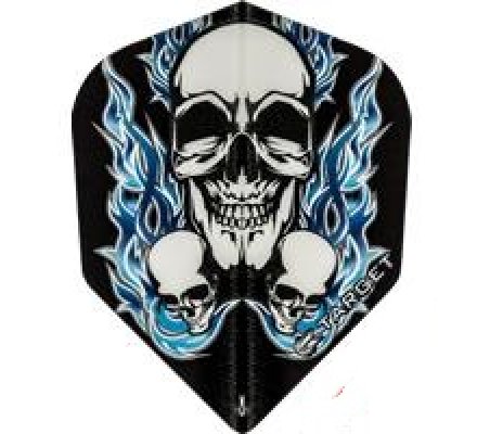 Lot de 3 ailettes Target Vision Black Blue 3 Skull T2097