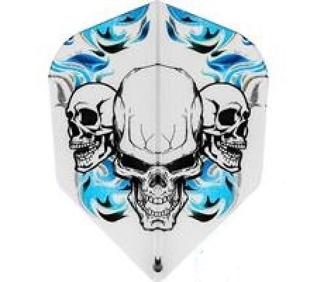 Lot de 3 ailettes Target Vision White Blue 3 Skull T2098