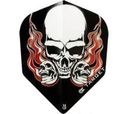 Lot de 3 ailettes Target Vision Black Red 3 Skull T2173