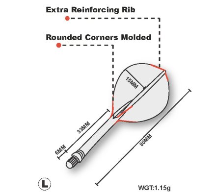 Flight/shaft Cuesoul Rost AK5 Pear Rose Medium  