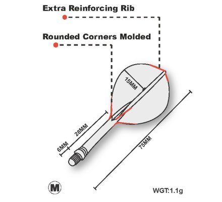 Flight/shaft Cuesoul Rost AK5 Pear Acqua Intermédiaire