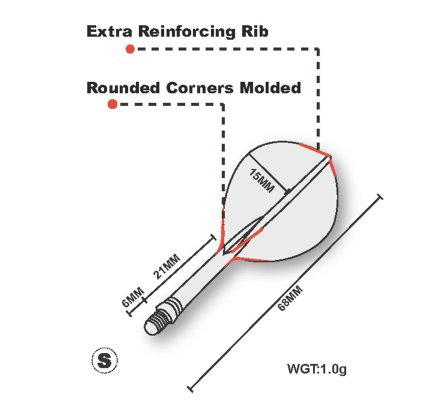 Flight/shaft Cuesoul Rost AK5 Pear Rose Courte