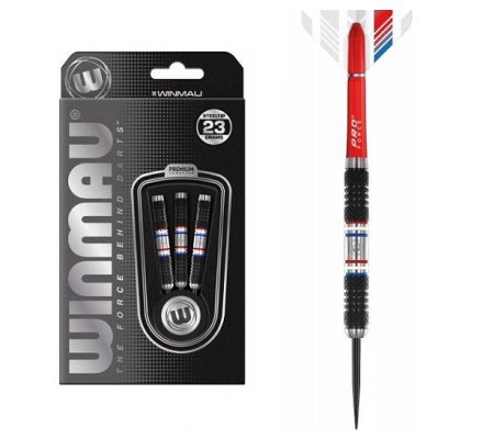Jeu de fléchettes acier Winmau Thibault Tricole en 23g