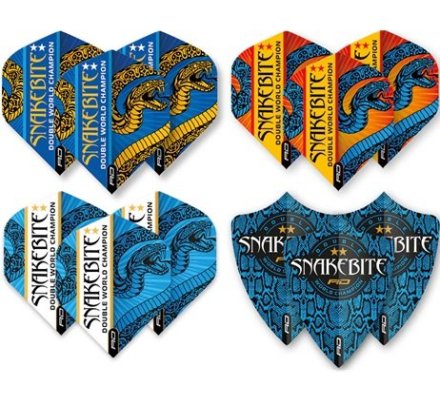 Lot de 60 ailettes Peter Wright Snakebite Collector