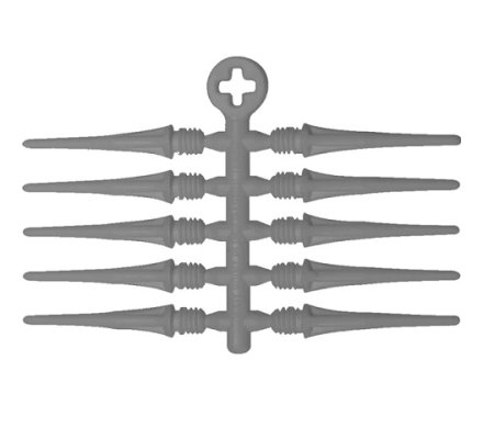 Pointes de fléchettes Cosmo Fit Point Plus Grey