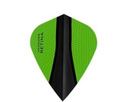 Lot de 3 ailettes de fléchette Kite Harrows Retina-X Verte 384