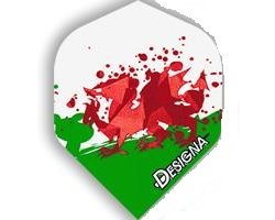 Lot de 3 ailettes Designa Patriote Pays de Galles D062