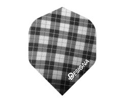 Lot de 3 ailettes standard Designa Tartan Grise D340