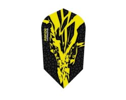 Lot de 3 ailettes Slim Harrows Rapide X Jaune R0621