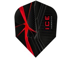 Lot de 3 ailettes de fléchette Shape Ice Recut Rouge