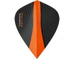 Lot de 3 ailettes de fléchette Kite Harrows Retina Orange 0182
