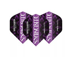 Lot de 3 ailettes Standard Peter Wright Snakebite world champion édition Black