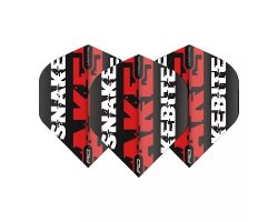 Lot de 3 ailettes Standard Peter Wright Snakebite Rouge