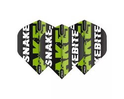 Lot de 3 ailettes Standard Peter Wright Snakebite Green