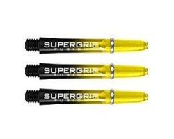 Lot de 3 tiges de flechettes Supergrip Fusion Black/Jaune Intermediare SP907