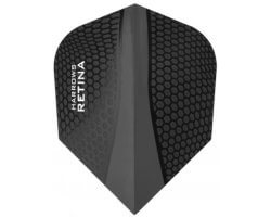 Lot de 3 ailettes de fléchette standard Harrows Retina Black 0845